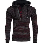Rusty neal 1/2 Zip Grobstrick Future Kapuzen-Pullover