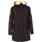 Cipo & Baxx Parka "Jacken" mit Kapuze mit Kunstleder und Nieten, WJ-136