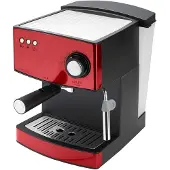 Adler AD 4404r, Espressomaschine, 1,6 l, 850 W, Schwarz, Rot, Silber