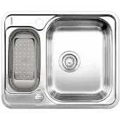 BLANCO LANTOS 6-IF, Aufsatzwanne, Rechteckig, Edelstahl, Edelstahl, 2 Becken, Rechteckig