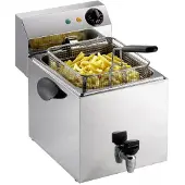 Saro Fritteuse Profri 8 V, 172-2070, XXL, 3250 Watt, Edelstahl, mit Ablasshahn, 8 Liter