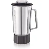 Moulinex XF636DB1, Mixer-Becher, Schwarz, Satinierter Stahl, Edelstahl, 5 l, QA40, QB40, QA50, QB50, QA51, QA53, QA60, QB60, QA70, QA60