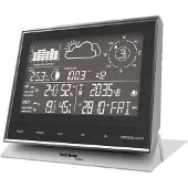Technoline WS 1700, Schwarz, Innen-Hygrometer, Innen-Thermometer, Außen-Hygrometer, Außen-Thermometer, Regensensor, Windrichtung, Hygrometer, Thermometer, Akku, AAA, 153 mm