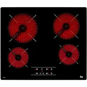 Teka TB 6415, Schwarz, Integriert, 60 cm, Keramik, Glaskeramik, 4 Zone(n)