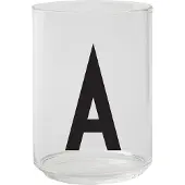 Design Letters Glas in Transparent/ Schwarz - 350 ml - onesize