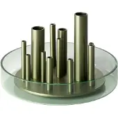 Fritz Hansen Ikeru Vase Low Forest Green - , Grün, Metall