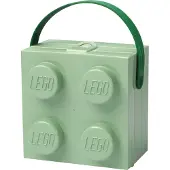 LEGO Brotdose Brick 4 Mit Griff Grün
