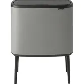 Brabantia Bo Touch Bin Mülleimer 11 + 23 L - Mineral Concrete Grey