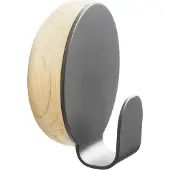 Woud Haak Kleiderhaken Dunkel Grey - , Grau, Metall