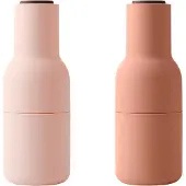 AUDO CPH - Bottle Grinder Salz- und Pfeffermühlen Set, nudes (Holzdeckel Walnuss)