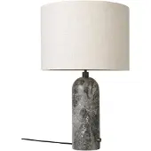 Gubi Gravity Tischleuchte Large Grau Marmor/Canvas - , dimmbar, Beige, für Wohnzimmer, Marmor