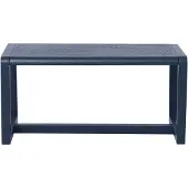 Ferm Living Little Architect Bank Dunkelheit Blue - , Blau, Holz