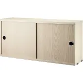 String - Schrankmodul mit Schiebetüren 78 x 20 cm, Esche