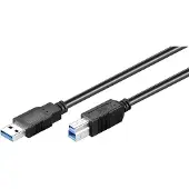 Alcasa electronik USB A an USB B 3m schwarz