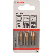 Bosch BITS T40 MAXGRIP L:25MM 3 STK