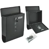 Malatec Briefkasten, schwarz, 2 Schlüssel