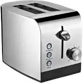 RGV Toast Express 2 Toaster 2 Scheiben 850W 7 Stufen Aufwärmen Auftauen Krümelschublade Stahl