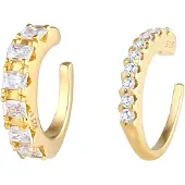 Elli Ohrringe Single Earcuff Zirkonia 2Er Set 925 Silber Elli Premium Gold
