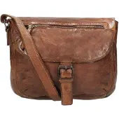 Bear design Handtasche Damen Tasche Leder Schultertasche Cow Lavato cognac CL32609-cognac