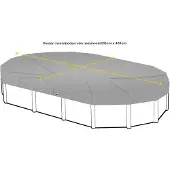 W'eau Pool Abdeckplane Oval 810 x 400 cm Blau Robust