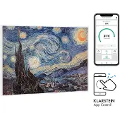 Klarstein Infrarotheizung mit Thermostat, 500W Elektroheizung, Smart Home Bild-Infrarotheizung zur Wandmontage, IR mit IoT/WiFi App-Control, Feuchtraum Flach-Heizkörper, CO2-Freie Wand Heizung