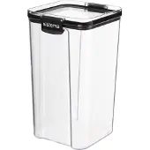 Sistema luftdichter vorratsbehälter 1,3 liter stapelbar - Transparent & schwarz - Stapelbar | Mit Deckel | Luftdicht | BPA-frei