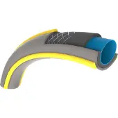 Hozelock Select Anti-UV-Gartenschlauch, grau, mit gelben 3D-Streifen, 15 mm Durchmesser, 50 m