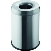 Helit Edelstahl-Papierkorb the gua rdian, 15 Liter, silber (5125204)
