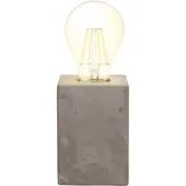 Eglo Tischlampe Prestwick, Tischleuchte Vintage, Industrial, Retro, Nachttischlampe aus Beton in Grau, Lampe mit Schalter, E27 Fassung