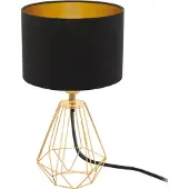 Eglo Tischlampe Carlton 2 Gold mit Schwarz