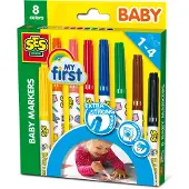 SES Creative - Baby markers, 8 colours - (S00299)