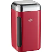 Wesco Vorratsdose, 1,65 Liter, Eckige Dose aus lebensmittelechtem Kunststoff, Farbe: rot