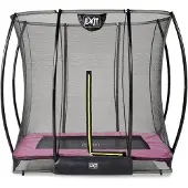 Exit Silhouette Trampolin 153x214cm, mit Sicherheitsnetz, Bodentrampolin, Rechteckig, für Kinder, Rosa