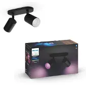 Philips Hue Fugato Aufbauspot White & Color - Schwarz - 2 Spots