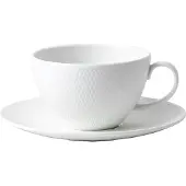 Wedgwood Gio weiß Teetasse 0,26 L mit Untertasse 2-tlg. Gio Weiß 40023843