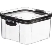 Sistema luftdichte vorratsdose 460 ml stapelbar - Transparent & schwarz - Stapelbar | Mit Deckel | Luftdicht | BPA-frei