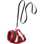 Flamingo Harms Katzengeschirrset schwarz/rd120 cm 15 mm Katze