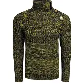 Rusty neal Side Button-Placket Grobstrick Rollkragen-Pullover