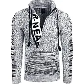 Rusty neal 1/2 Zip Grobstrick Stehkragen-Pullover