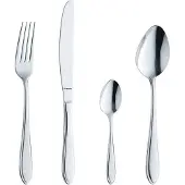 Amefa 12 Stück Punt Filet Menülöffel. Elegantes Liniendesign, 21(L)cm, Edelstahl 18/0