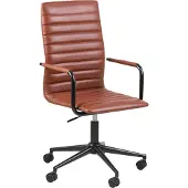 Actona Windsor Bürostuhl - verstellbar - Kunstleder cognac