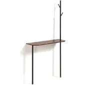 Natur24 Garderobe mit Ablagefläche Marcolina 80 x 160 x 30 cm Schwarz Natur Dekoartikel