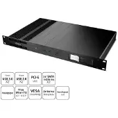 Akasa Galileo TU1, Rack, Server, Schwarz, Thin Mini-ITX, Aluminium, 2.5"