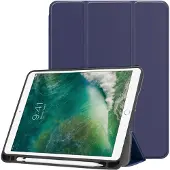 IMoshion Trifold Klapphülle für das Apple iPad 6 (2018) 9.7 Zoll / iPad 5 (2017) 9.7 Zoll / Air 2 (2014)/Air 1 (2013) - Dunkelblau