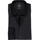 Olymp Luxor Hemd Schwarz Modern Fit