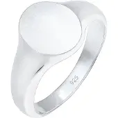 KUZZOI Ring Basic Cool Siegelring Herren Matt 925 Silber Kuzzoi Silber