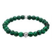 KUZZOI Armband Herren Oxidiert Achat Malachit Look 925Er Silber Kuzzoi Grün