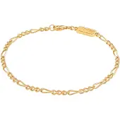 KUZZOI Armband Männer Figaro Massiv Basic 925Er Silber Kuzzoi Gold