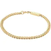 KUZZOI Armband Basic Herren Panzerkette Massiv Piece 925 Silber Kuzzoi Gold