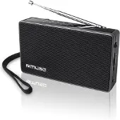Muse M-030 R, Tragbar, Analog, FM, MW, Schwarz, Drehregler, Alkali
